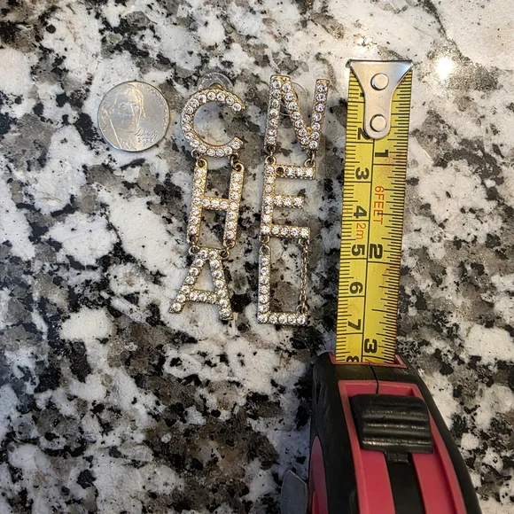 Homemade Elegant Silver Logo Earrings - Picture 5 of 7